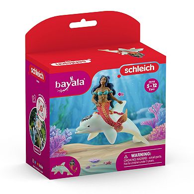 Schleich Bayala: Mermaid Isabelle On Dolphin Magical Figurine Playset