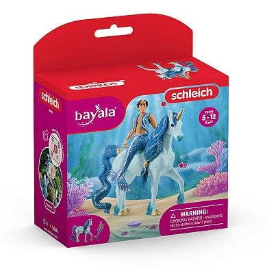Schleich Bayala: Merman Aryon on Underwater Unicorn Magical Figurine Playset