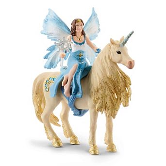 Schleich Bayala: Fairy Eyela Riding On Golden Unicorn Figurine Playset
