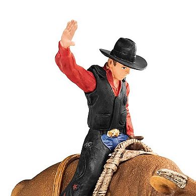 Schleich Farm World: Cowboy With Bull Rodeo Figure Playset