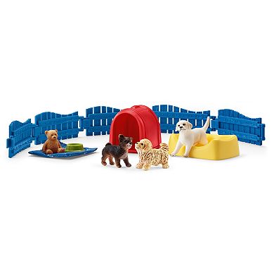 Schleich Farm World: Puppy Pen Animal Figurine Playset