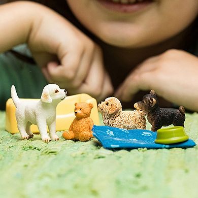 Schleich Farm World: Puppy Pen Animal Figurine Playset