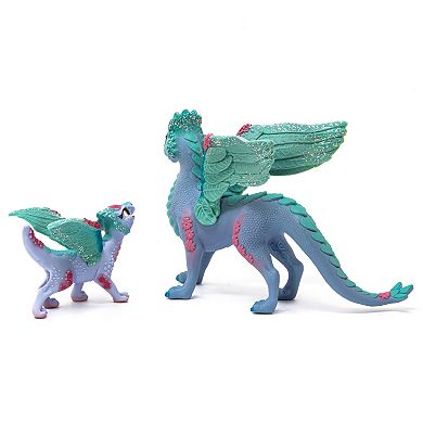 Schleich Bayala: Blossom Dragon Mother & Child Figurines