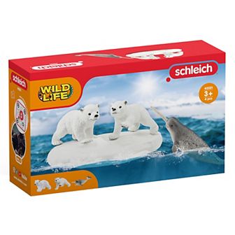Schleich Wild Life: Polar Playground 4 pc Animal Figurine Playset