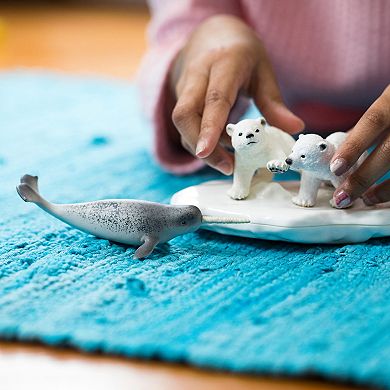 Schleich Wild Life: Polar Playground 4-Piece Animal Figurine Playset