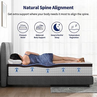 Kescas 8 In. Medium Firm Memory Foam Hybrid Mattress