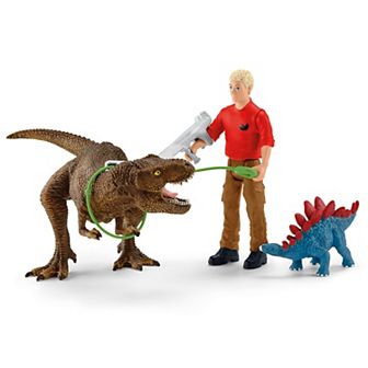 Schleich Dinosaurs: Tyrannosaurus Rex Attack 5 pc Figurine Playset