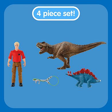 Schleich Dinosaurs: Tyrannosaurus Rex Attack 5-Piece Figurine Playset