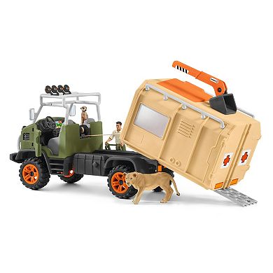 Schleich Wild Life: Animal Rescue Large Truck 10-Piece Playset