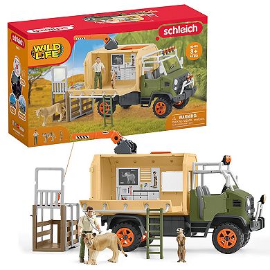 Schleich Wild Life: Animal Rescue Large Truck 10-Piece Playset