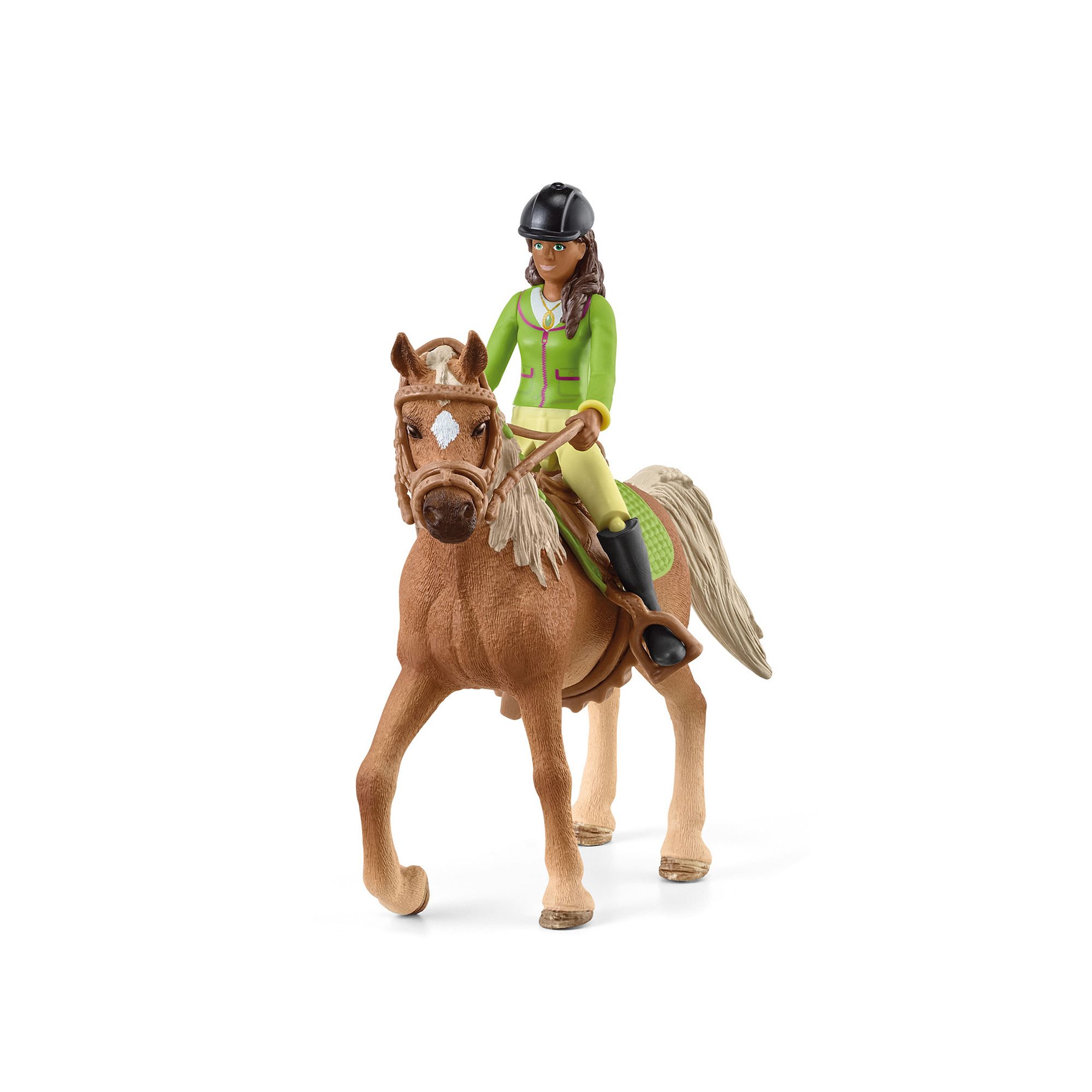 Schleich Horse Club: Sarah & Mystery Horse & Rider Figurine Playset, Multi