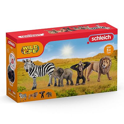 Schleich Wild Life: 4-Piece Animal Figurine Starter Set