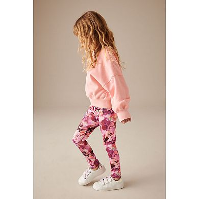 Girls 4-12 NEXT Floral Legging & Crew Set