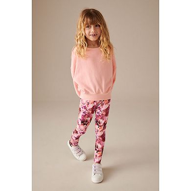 Girls 4-12 NEXT Floral Legging & Crew Set