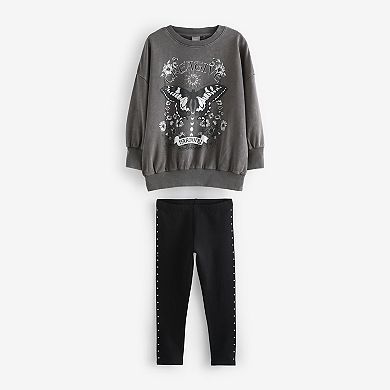Girls 4-12 NEXT Creative Legging & Crew Set
