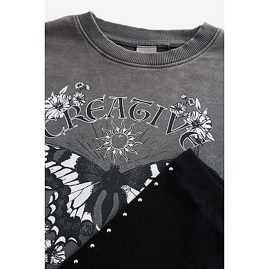 Girls 4-12 NEXT Creative Legging & Crew Set