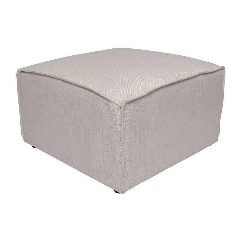 Flash Furniture Bridgetown Luxury Modular Sectional Sofa Ottoman Seat, Ivory