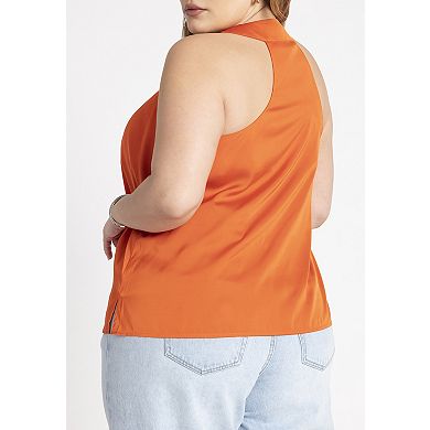 Eloquii Women's Plus Size Halter Neck Top