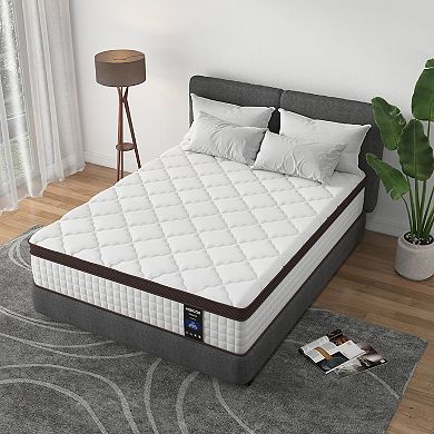 Kescas 14 In. Medium Firm Memory Foam Hybrid Mattress
