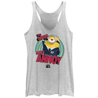 Juniors' Despicable Me 4 Minions To Serve And Annoy Racerback Tank Top