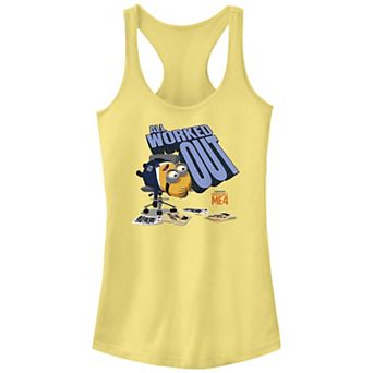 Juniors' Despicable Me 4 Minions All Worked Out Racerback Tank Top