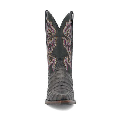 Dingo Men\'s Gray Crocodile Pattern Ankle Boots-NEW Shop Black Mens Dingo Trail Boss Alligator Embroidered Round  main image 2