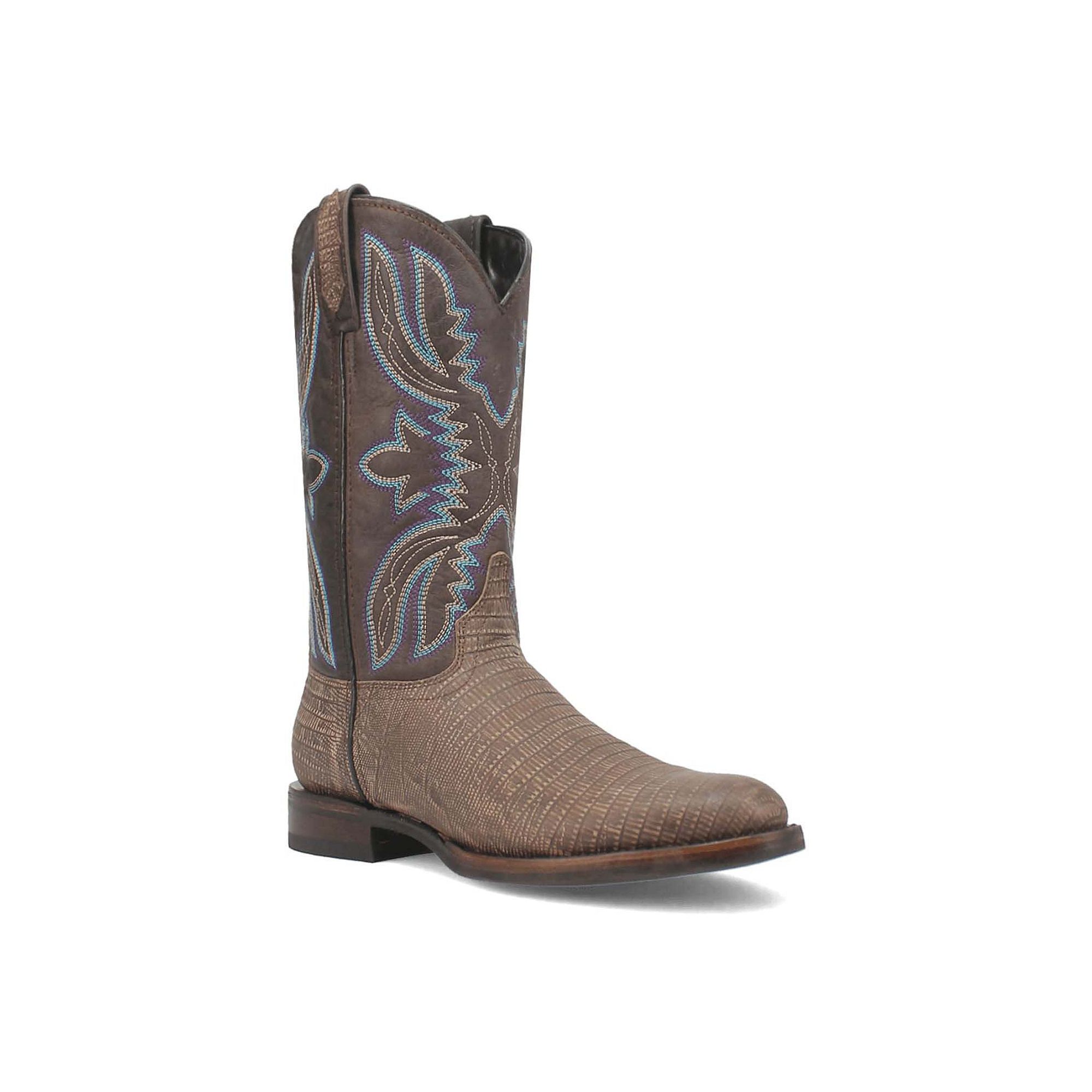 Dingo Saw Buck Mens Leather Boots, Size: 9 Wide, Silver