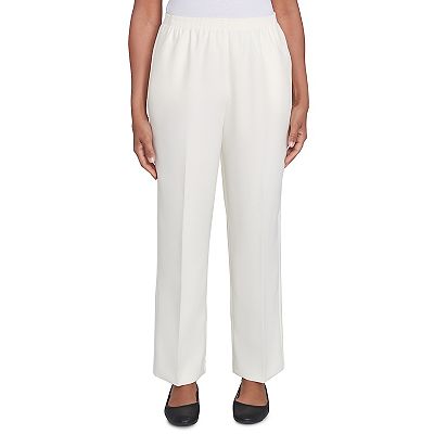 Women's Alfred Dunner Classic Full Elastic Short Mid Rise Pants