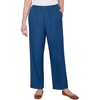 Women's Alfred Dunner Classic Full Elastic Medium Mid Rise Pants