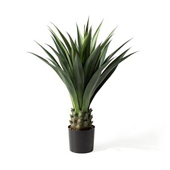 Glitzhome 3.25ft Artficial Agave Plant With Pot