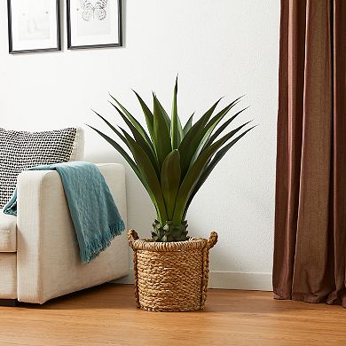 Glitzhome 3.25ft Artficial Agave Plant With Pot