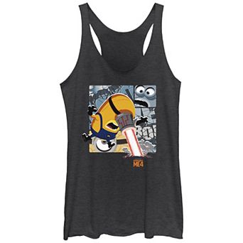 Juniors' Despicable Me 4 Minions Laser Eye Racerback Tank Top