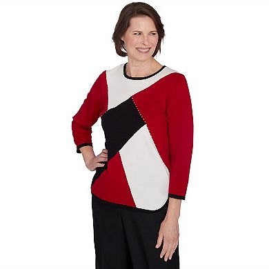 Women's Alfred Dunner Colorblock Beaded Top