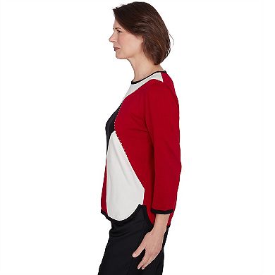 Women's Alfred Dunner Colorblock Beaded Top