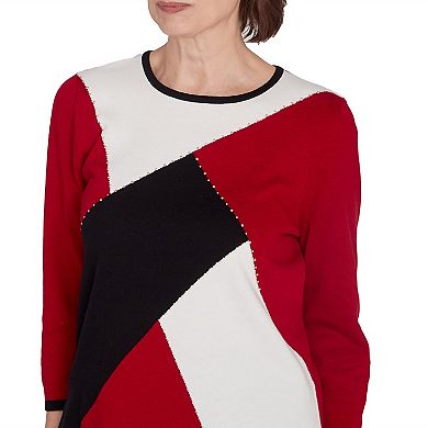 Women's Alfred Dunner Colorblock Beaded Top