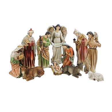 Northlight 11-pc. Vibrantly Colored Traditional Religious Christmas Nativity Figurine Set