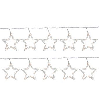 Northlight 13.5-ft. 100 Count Clear Twinkling Star Icicle Christmas Lights