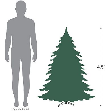 Northlight 4.5-ft. Soft Metallic Champagne Artificial Tinsel Christmas Tree with Clear Lights