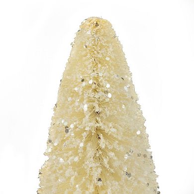 Northlight Shimmer Cream Sisal Christmas Tree Table Decor