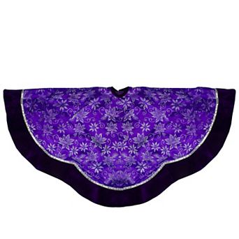 Northlight 48 in Glittered Floral Christmas Tree Skirt