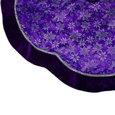 Northlight 48-in. Glittered Floral Christmas Tree Skirt