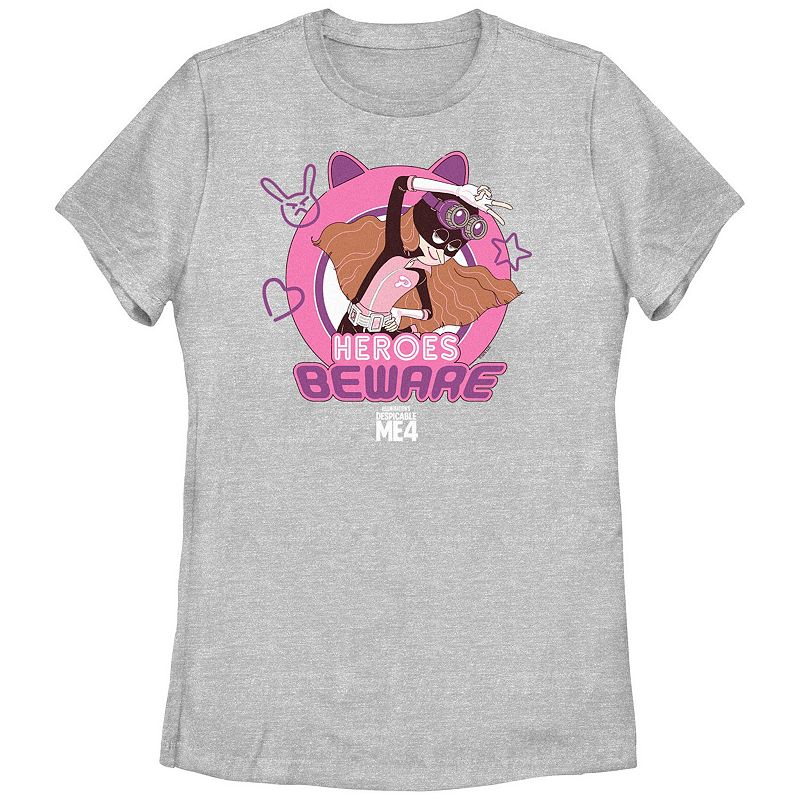 Juniors' Despicable Me 4 Heroes Beware Graphic Tee, Girl's,