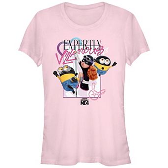 Juniors' Despicable Me 4 Minions Expertly Villainous Cover Graphic Tee