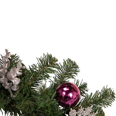 Northlight 6-ft. Foliage Poinsettia and Ornament Unlit Artificial Christmas Garland