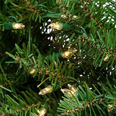 Northlight Pre-Lit Eastern Pine Artificial Christmas Wreath 36-Inch with Clear Lights