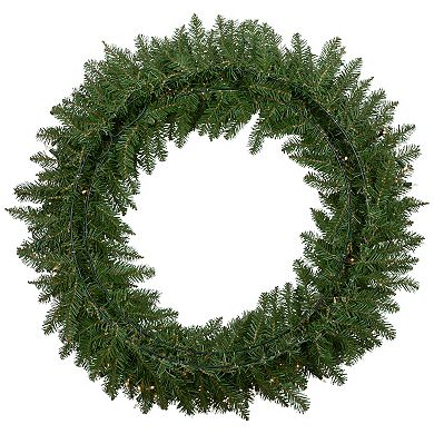 Northlight Pre-Lit Eastern Pine Artificial Christmas Wreath 36-Inch with Clear Lights