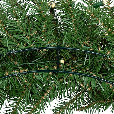 Northlight Pre-Lit Eastern Pine Artificial Christmas Wreath 36-Inch with Clear Lights