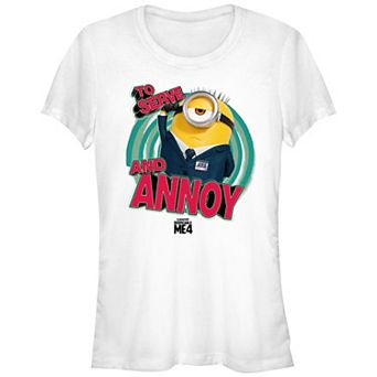Juniors' Despicable Me 4 Minions To Serve And Annoy Graphic Tee