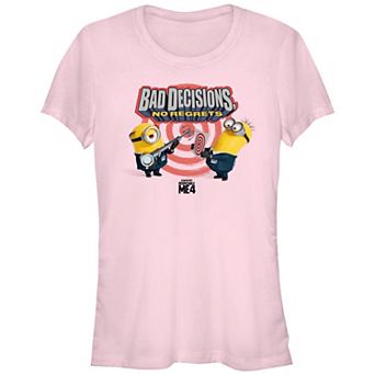 Juniors' Despicable Me 4 Minions Bad Decisions No Regrets Graphic Tee