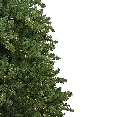 Northlight 7.5' Pre-Lit Slim Eastern Pine Artificial Christmas Tree with Clear Lights